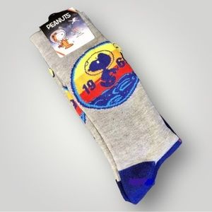 Peanuts Snoopy “Astronaut Snoopy” Crew Socks 2-Pair Size 10-13